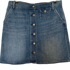 Gap Denim Button Down Skirt Size 28